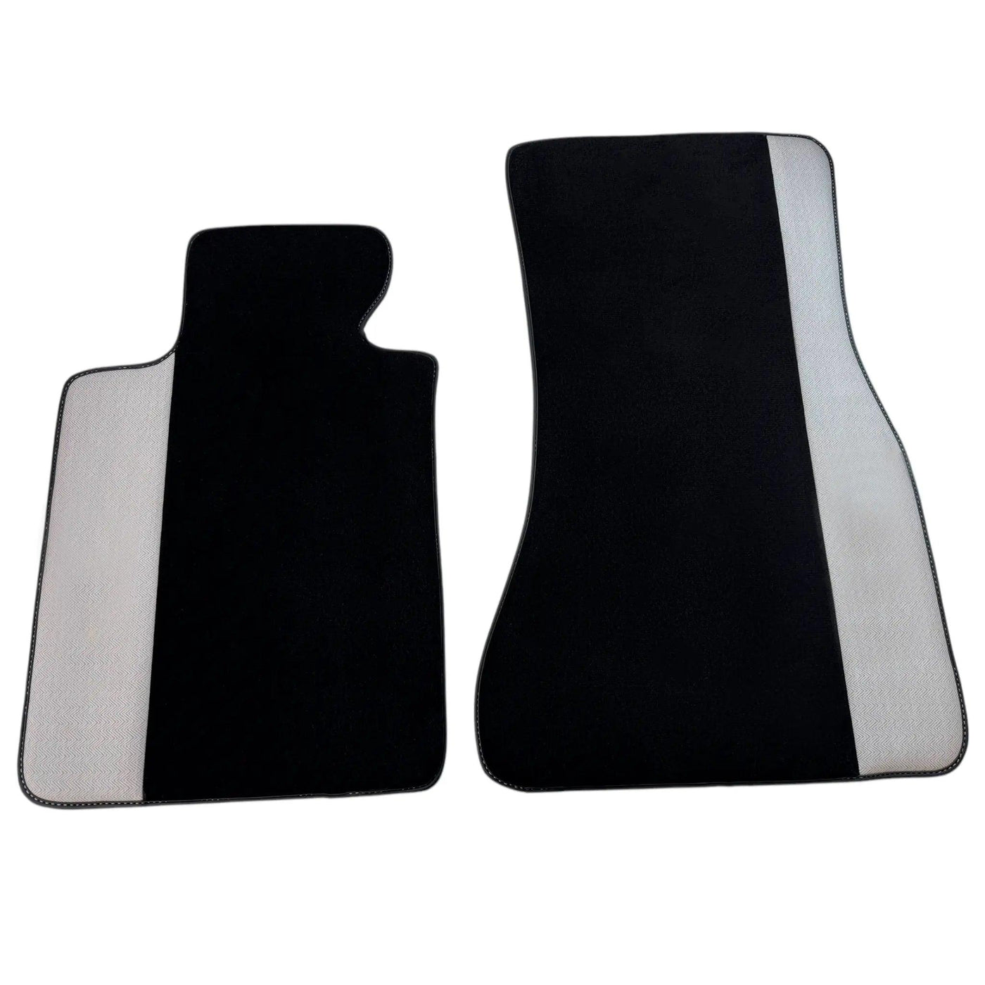 Black Floor Mats for BMW M3 G81 Touring (2022-2026) with Gray Leather Borders