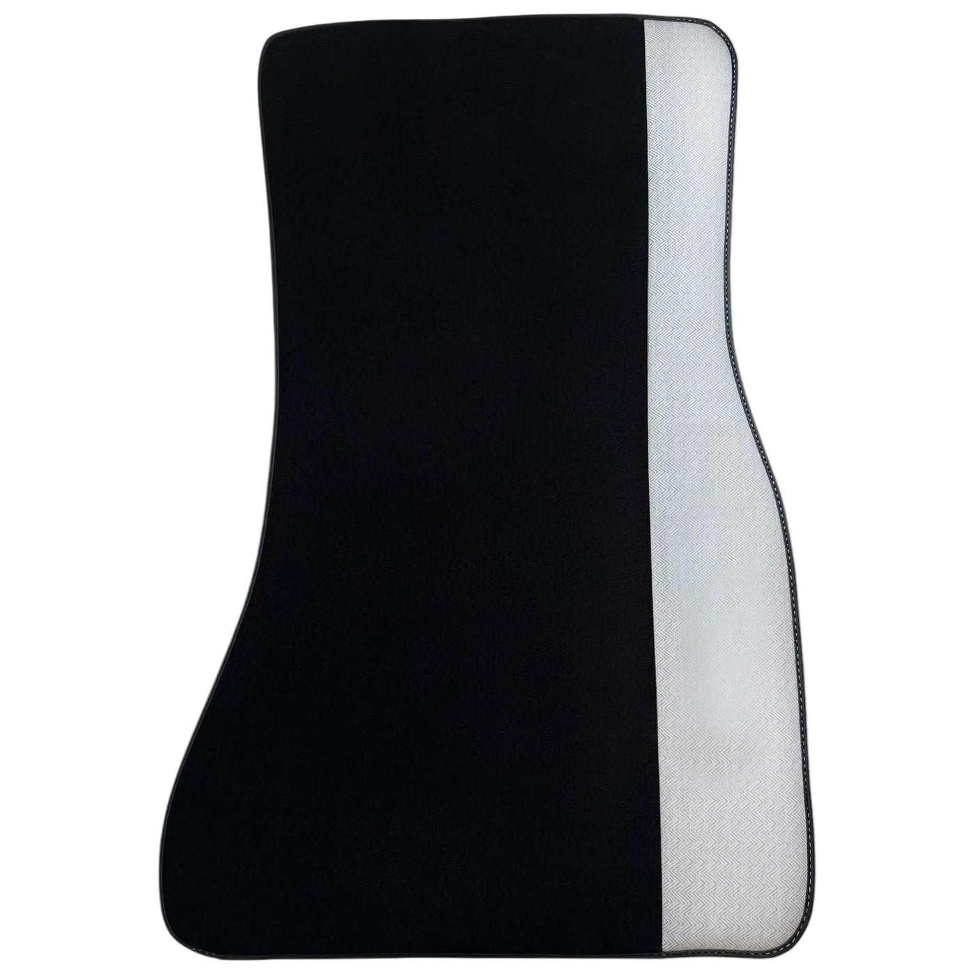 Black Floor Mats for BMW M5 G90 (2023-2026) Sedan with Gray Leather Borders