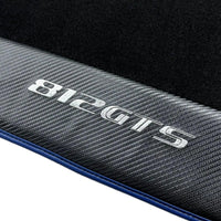 Black Floor Mats for Ferrari 812 GTS (2019-2023) with Carbon Leather - AutoWin