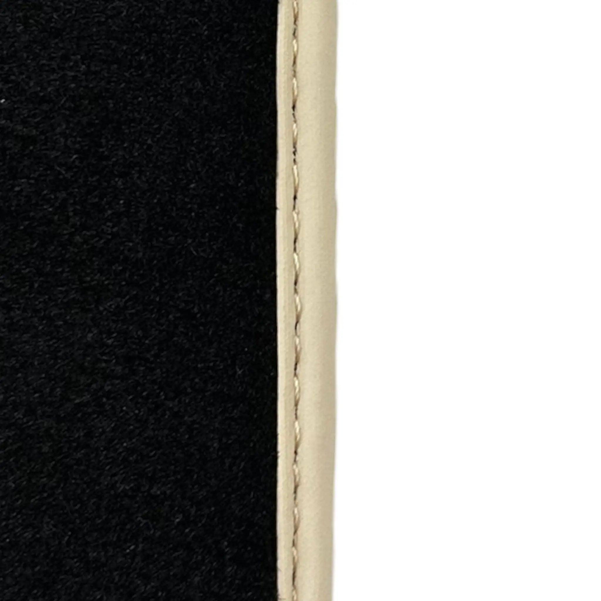 Black Floor Mats for Ferrari F12 Berlinetta (2012-2022) with Leather - AutoWin