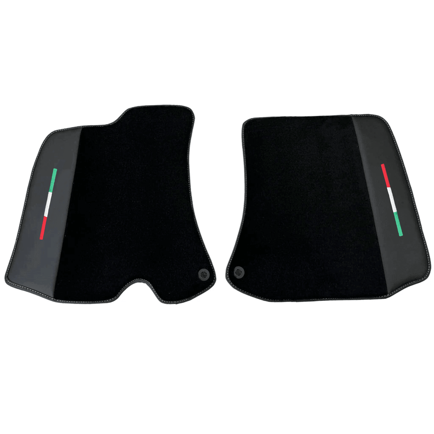 Black Floor Mats for Ferrari Portofino (2018-2023) with Leather - AutoWin