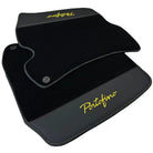 Black Floor Mats for Ferrari Portofino (2018-2023) with Leather - AutoWin