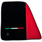 Black Floor Mats for Ferrari SF90 Stradale with Red Alcantara Borders | Italian Edition - AutoWin