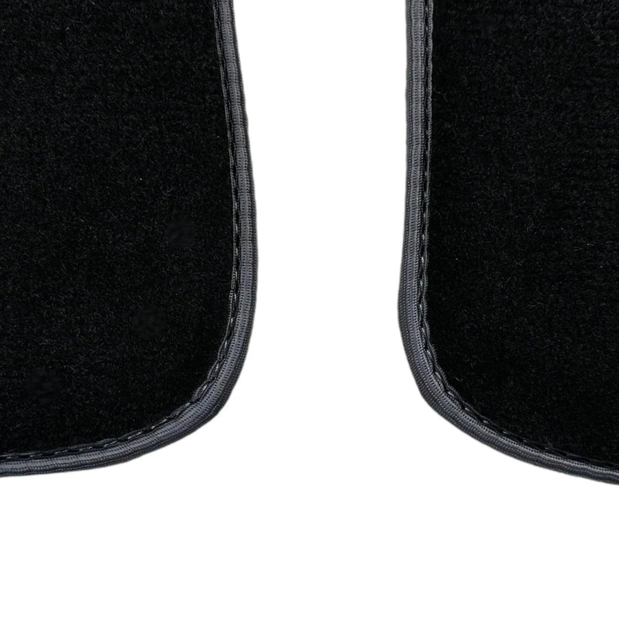 Black Floor Mats for Mini Cabrio F57 Convertible (2016-2023) with Gray Trim - AutoWin