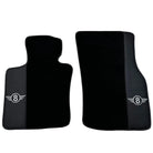 Black Floor Mats for Mini Cabrio F57 Convertible (2016-2023) with Leather - AutoWin