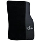 Black Floor Mats for Mini Cabrio F57 Convertible (2016-2023) with Leather - AutoWin
