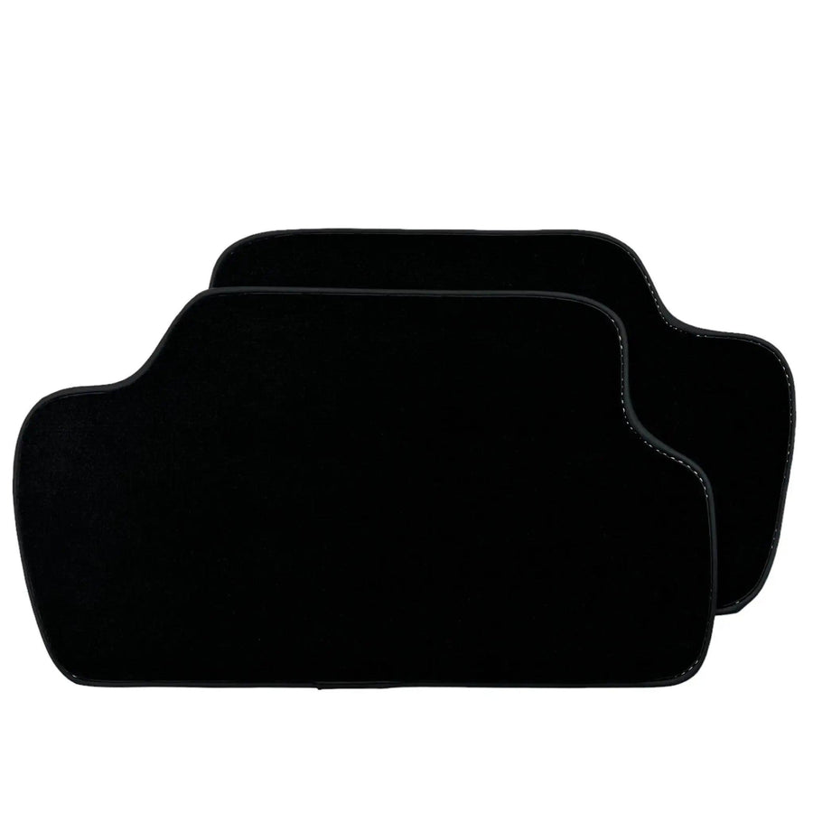Black Floor Mats for Mini Cabrio R57 Convertible (2009-2016) with Leather - AutoWin