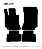 Black Leather Floor Mats For Mercedes Benz CLS-Class C218 Coupe (2011-2014) | ER56 Design - AutoWin