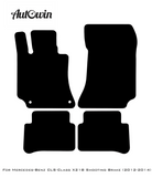 Black Leather Floor Mats For Mercedes Benz CLS-Class X218 Shooting Brake (2012-2014) | ER56 Design - AutoWin