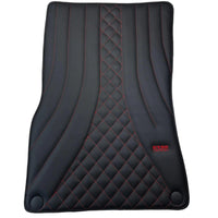 Black Leather Floor Mats For Mercedes Benz E-Class S211 Estate 4Matic (2003-2009) | ER56 Design - AutoWin