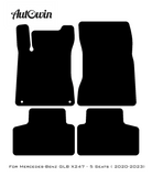 Black Leather Floor Mats For Mercedes Benz GLB-Class X247 (2020-2023) | ER56 Design - AutoWin