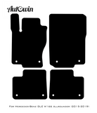 Black Leather Floor Mats For Mercedes Benz GLE-Class W166 Allrounder (2015-2019) | ER56 Design - AutoWin