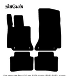Black Sheepskin Floor Mats For Mercedes Benz C-Class S206 Wagon (2021-2023) Hybrid | ER56 Design - AutoWin