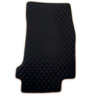 Black Stitched Leather Floor Mats for Maserati GranTurismo Sportline (2009-2019) | Beige Trim - AutoWin