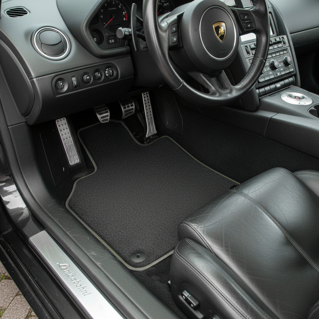 Interior look of floor mats for Lamborghini Gallardo