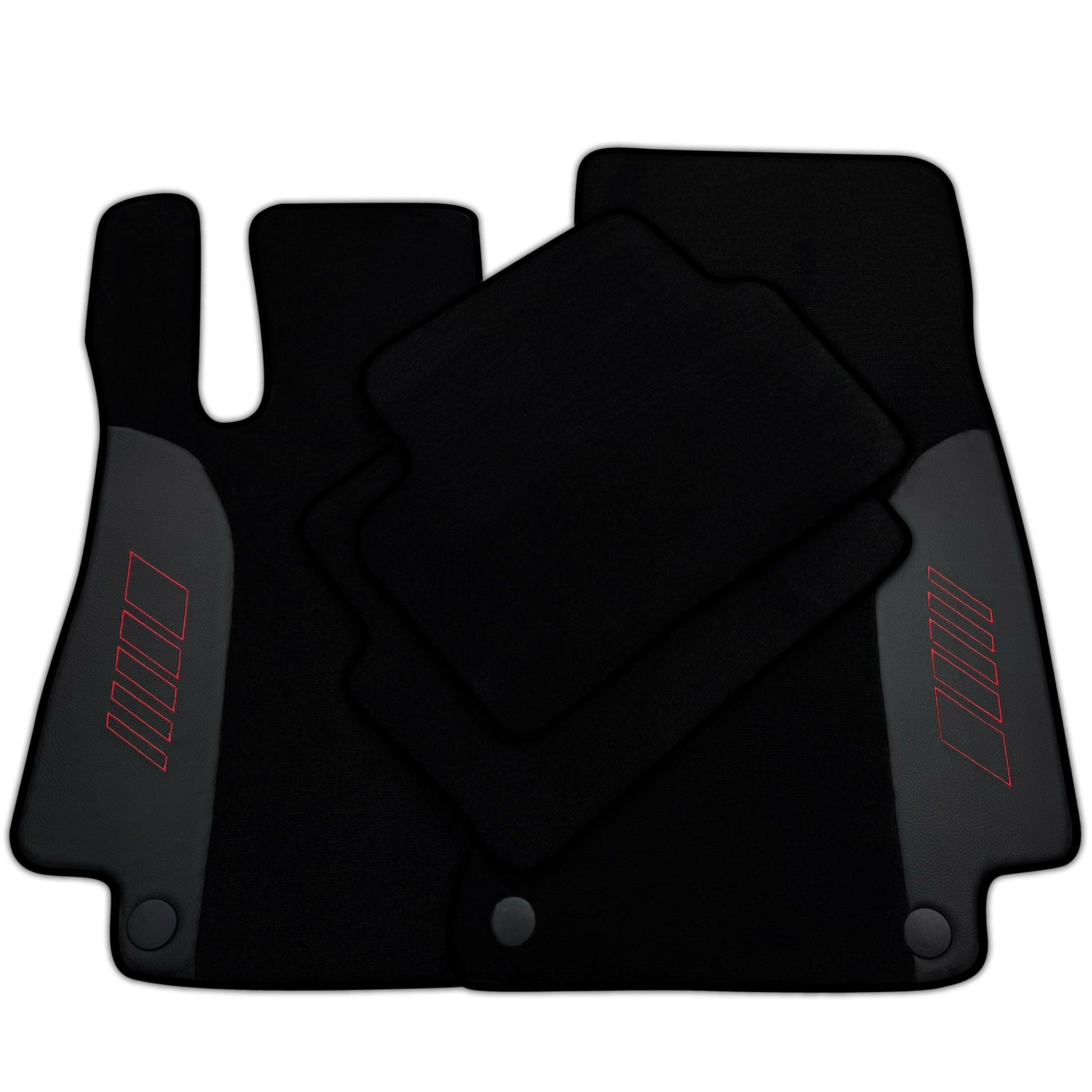 Black Floor Mats For Mercedes Benz C-Class C205 Coupe Facelift (2018-2023) | AutoWin Edition