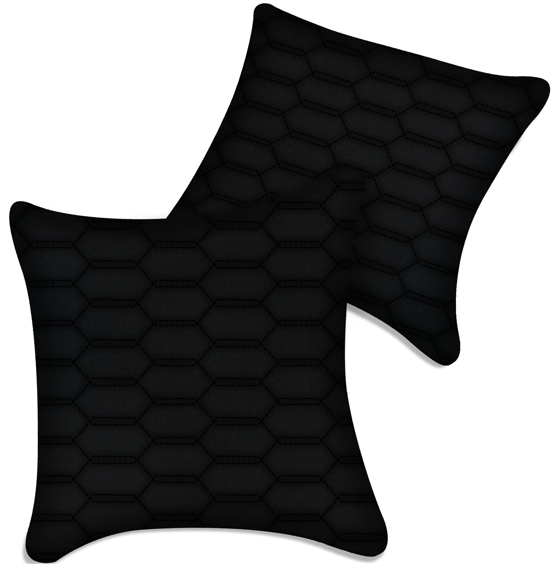 Customizable Black Leather Pillows Set of 2 for Lamborghini Vehicles