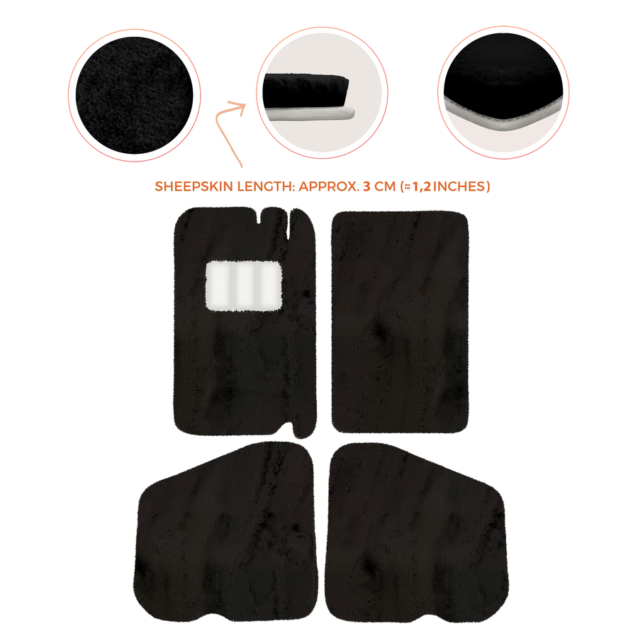 Premium Sheepskin Floor Mats for Rolls-Royce Shadow (1965-1977)