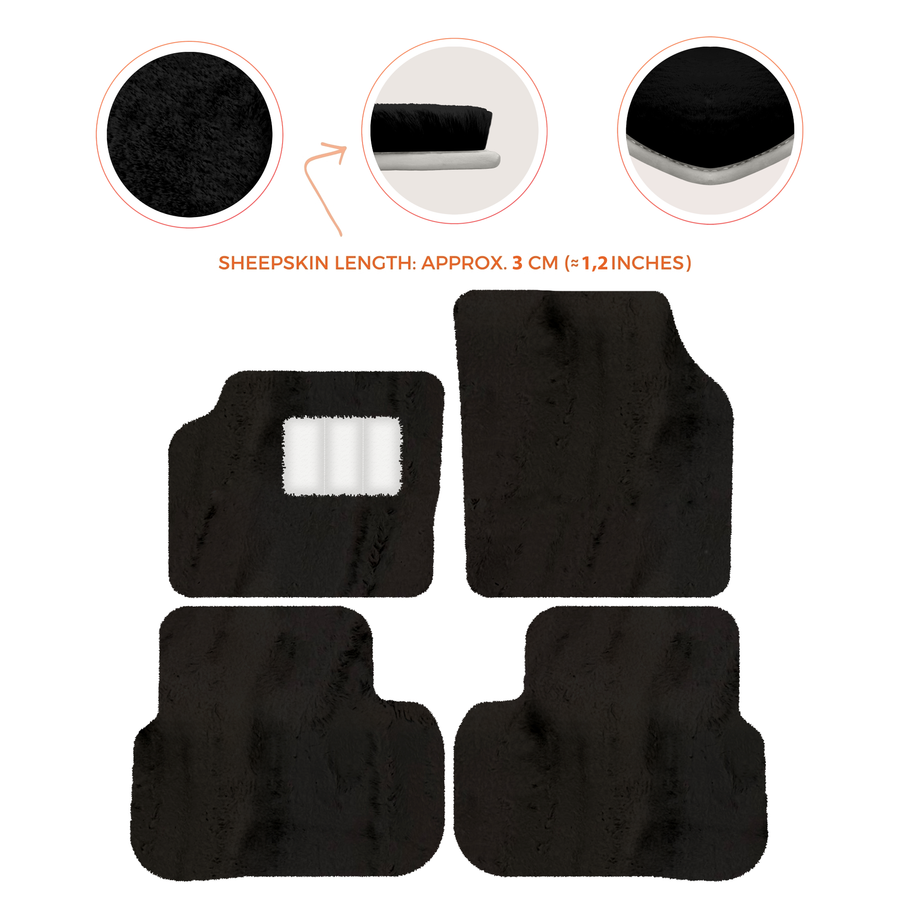 Luxury Sheepskin Floor Mats for Aston Martin V8 Coupe (1996-2000)