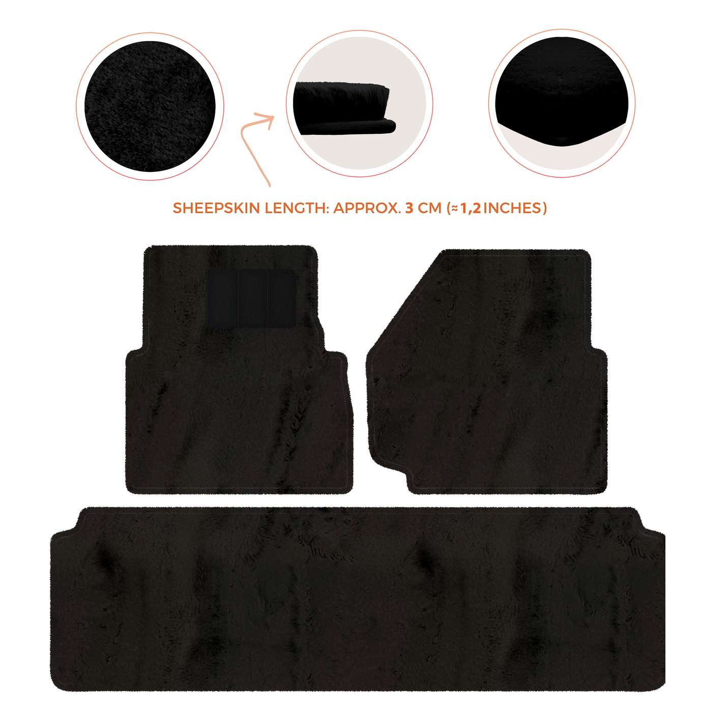 Luxurious Premium Sheepskin Floor Mats for Range Rover (2012-2022)