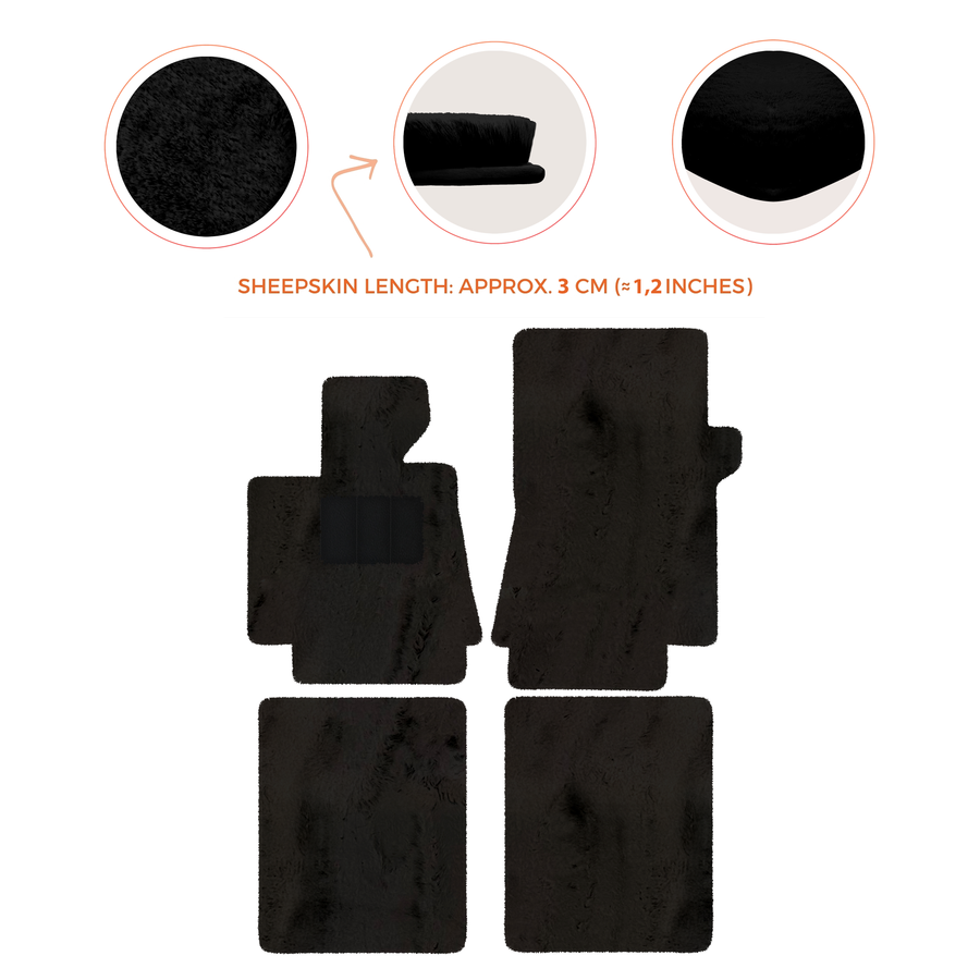 Luxurious Premium Sheepskin Floor Mats for Bentley Arnage (1998-2009)