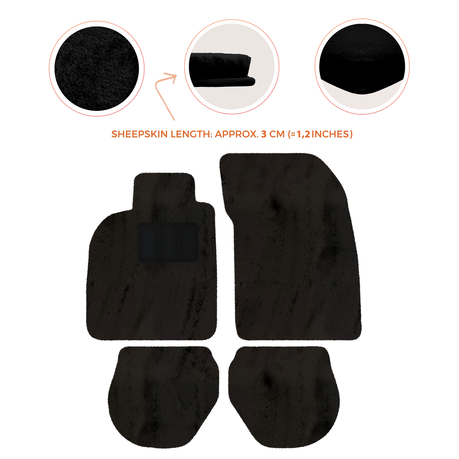 Black Floor Mats for Porsche 911 - 993 (1994-1998) - AutoWin