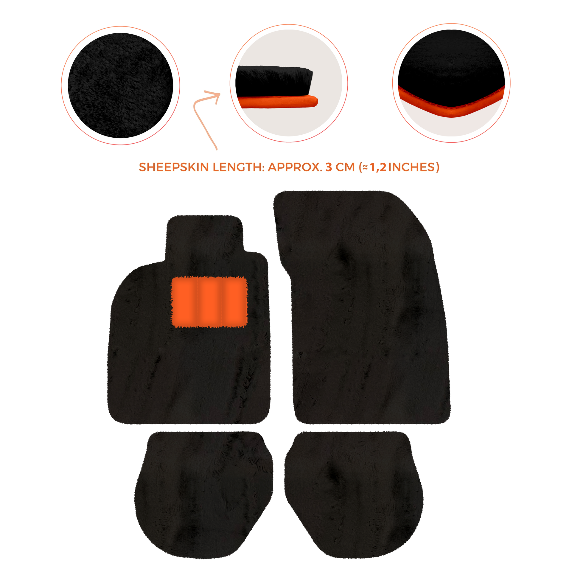 Black Floor Mats for Porsche 911 - 993 (1994-1998) - AutoWin