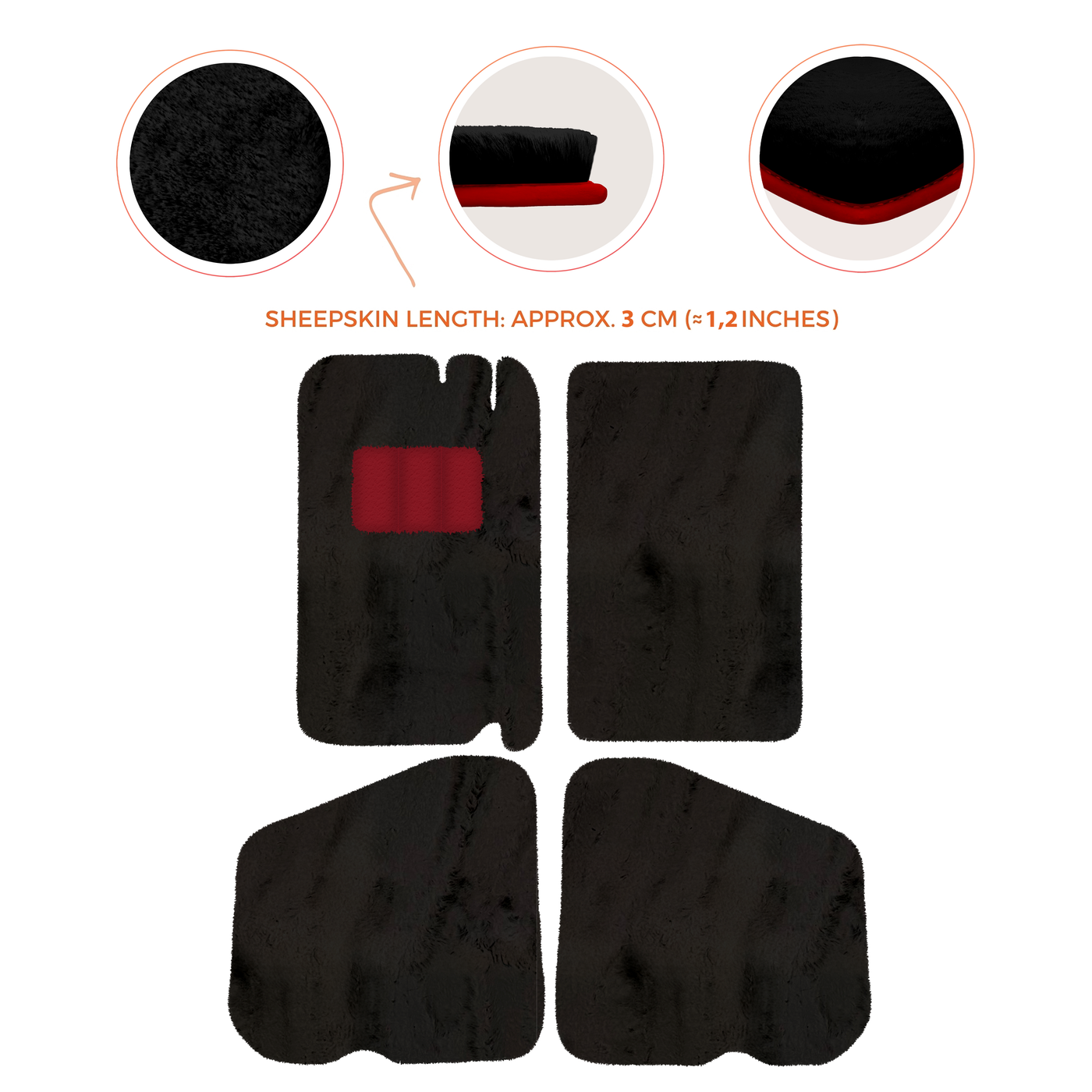 Premium Sheepskin Floor Mats for Rolls-Royce Shadow (1965-1977)