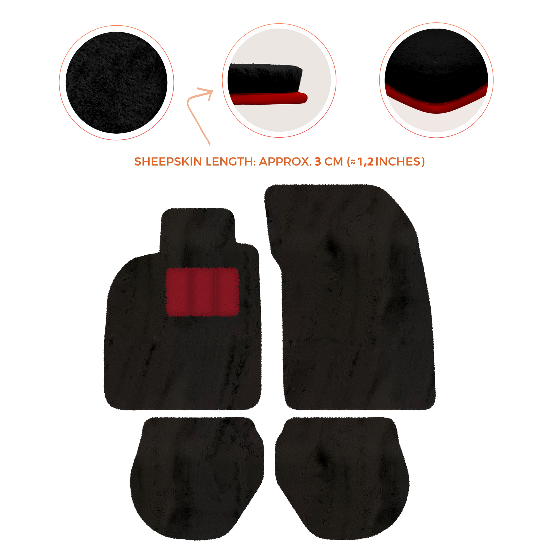 Black Floor Mats for Porsche 911 - 993 (1994-1998) - AutoWin