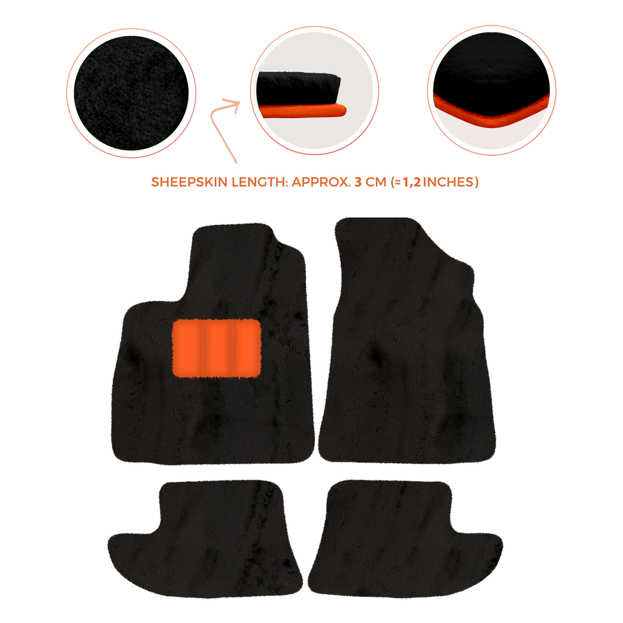 Premium Sheepskin Floor Mats for Bentley Continental GT (2003-2011)