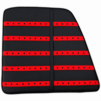 Black Leather Floor Mats with Red Daytona Design for Ferrari SF90 Stradale (2019-2024)
