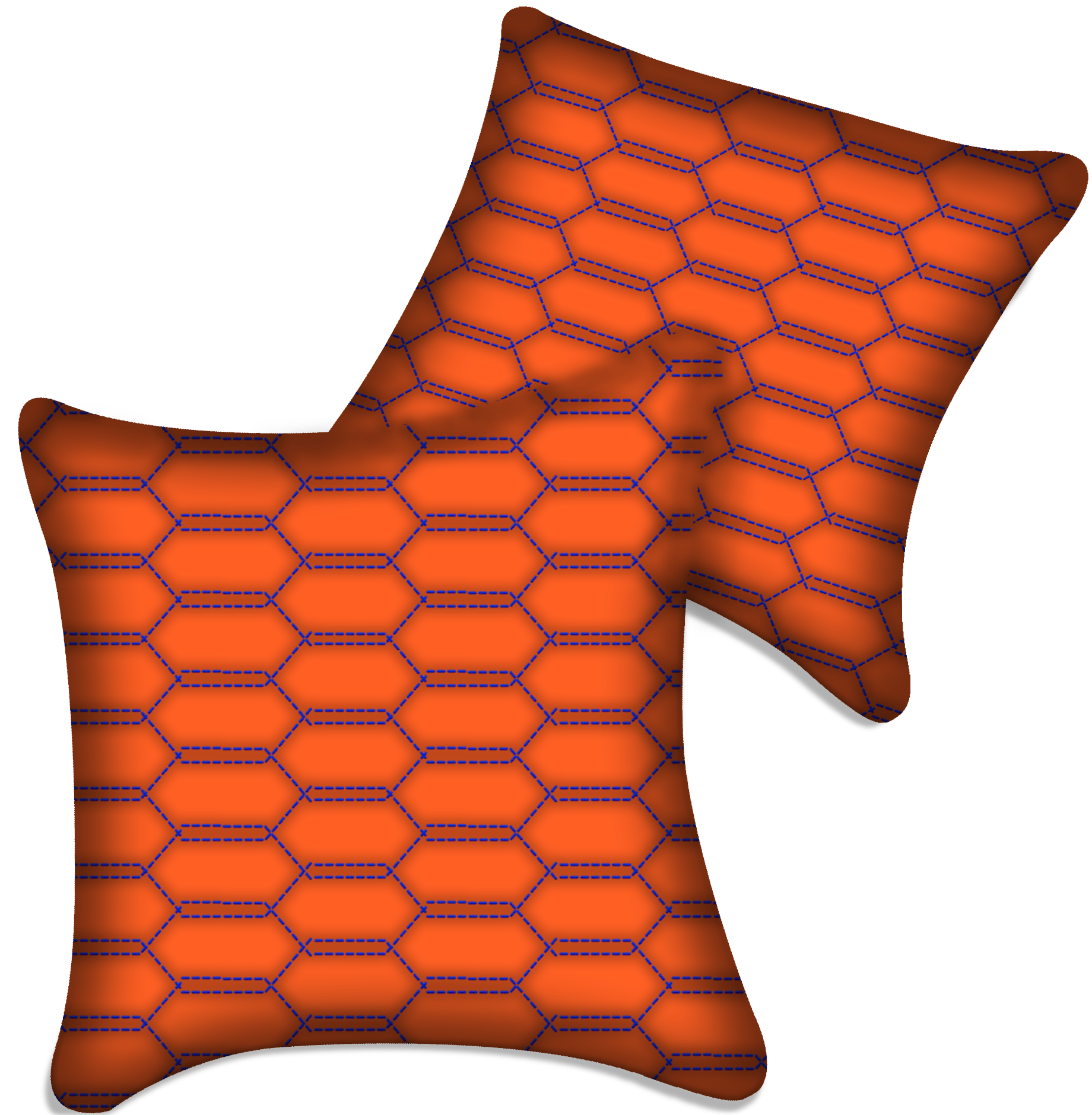 Customizable Orange Leather Pillows Set of 2 for Lamborghini Vehicles