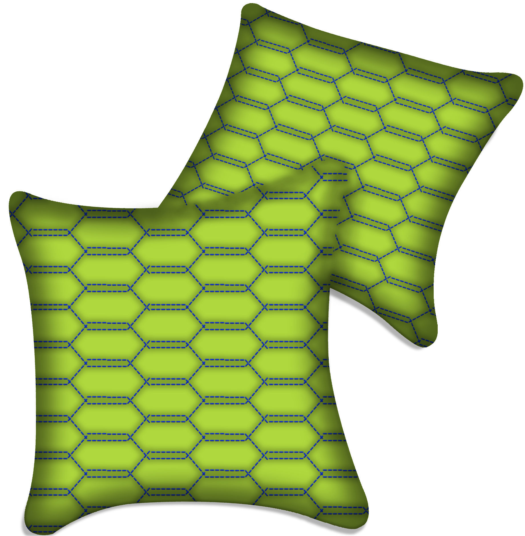 Customizable Green Leather Pillows Set of 2 for Lamborghini Vehicles