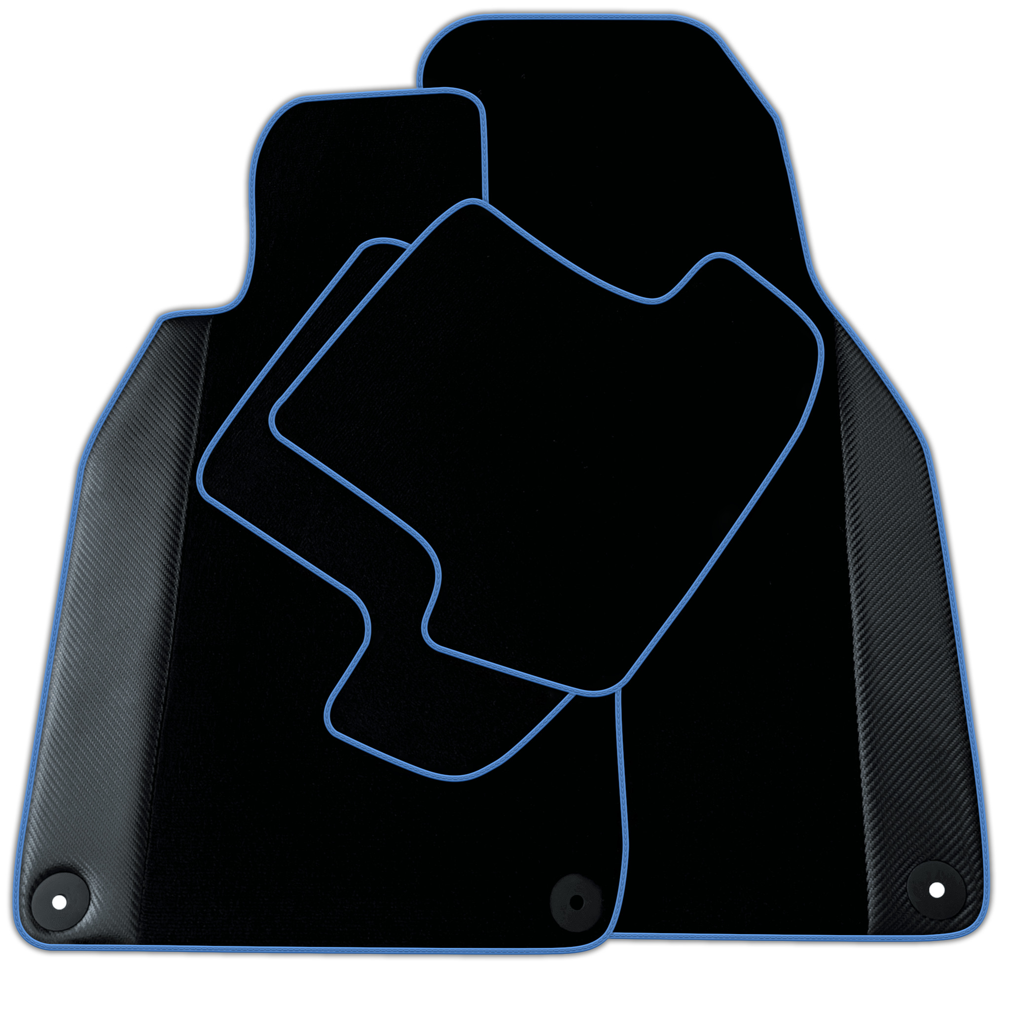 Black Floor Mats for Porsche Cayenne (2010-2018) with Carbon