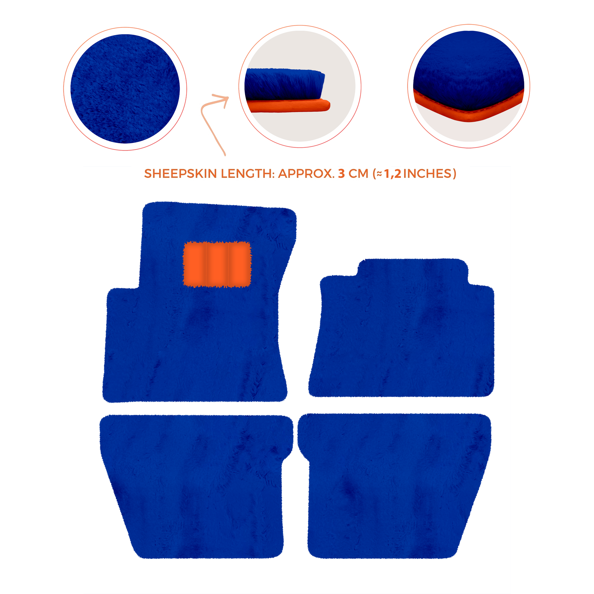 Premium Sheepskin Floor Mats for Bentley Flying Spur (2019-2023)