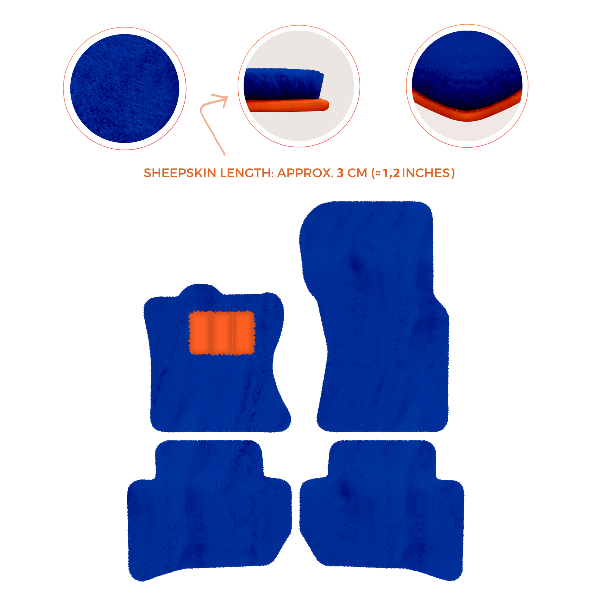 Premium Sheepskin Floor Mats for 2010-2013 Range Rover Sport