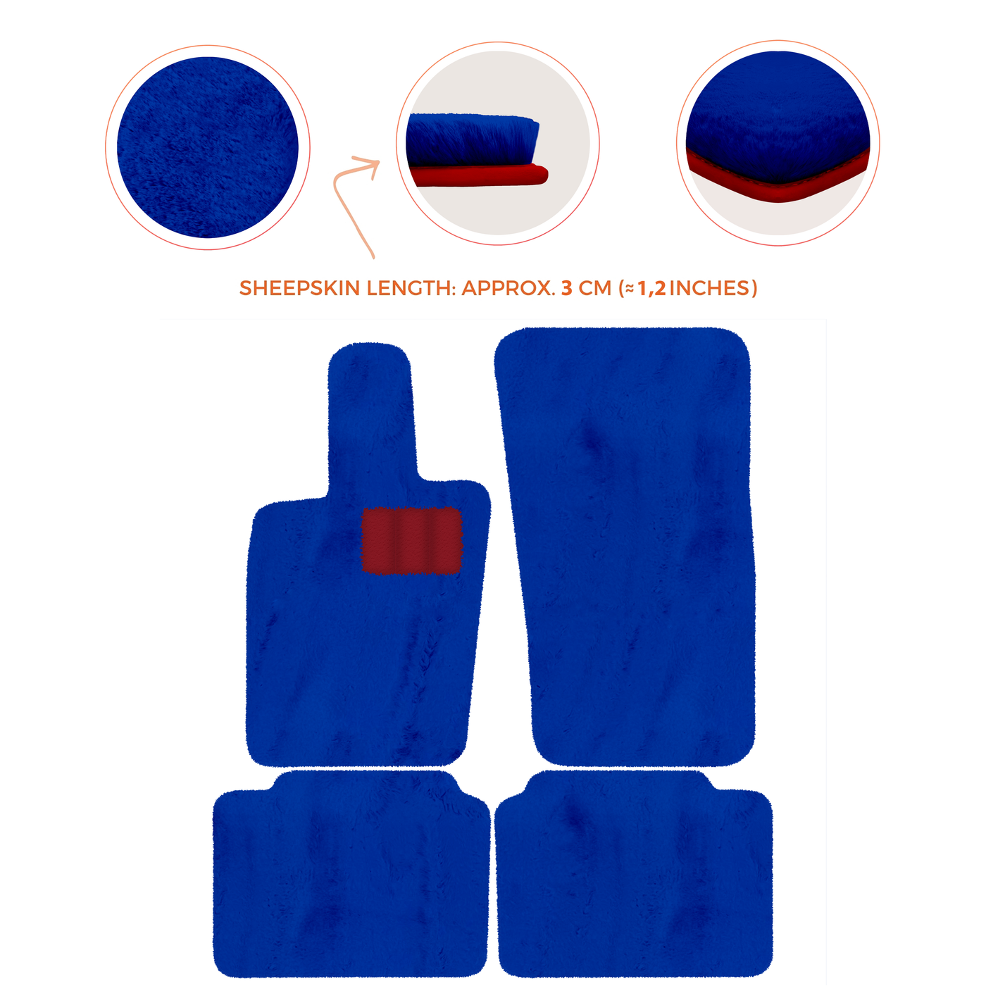 Luxury Sheepskin Floor Mats for Porsche Panamera (2017-2023)