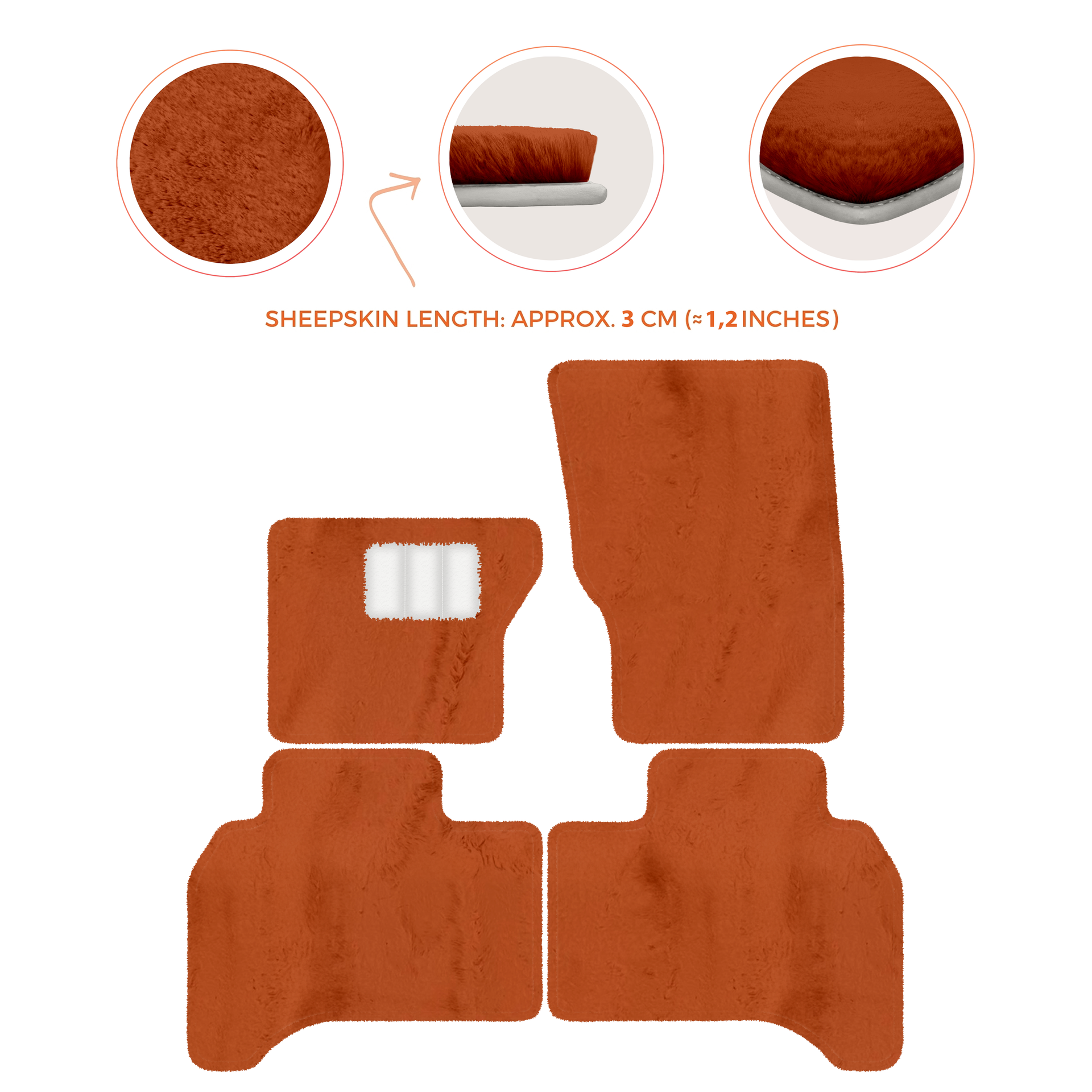 Premium Sheepskin Floor Mats for Range Rover Vehicles (2012-2022)