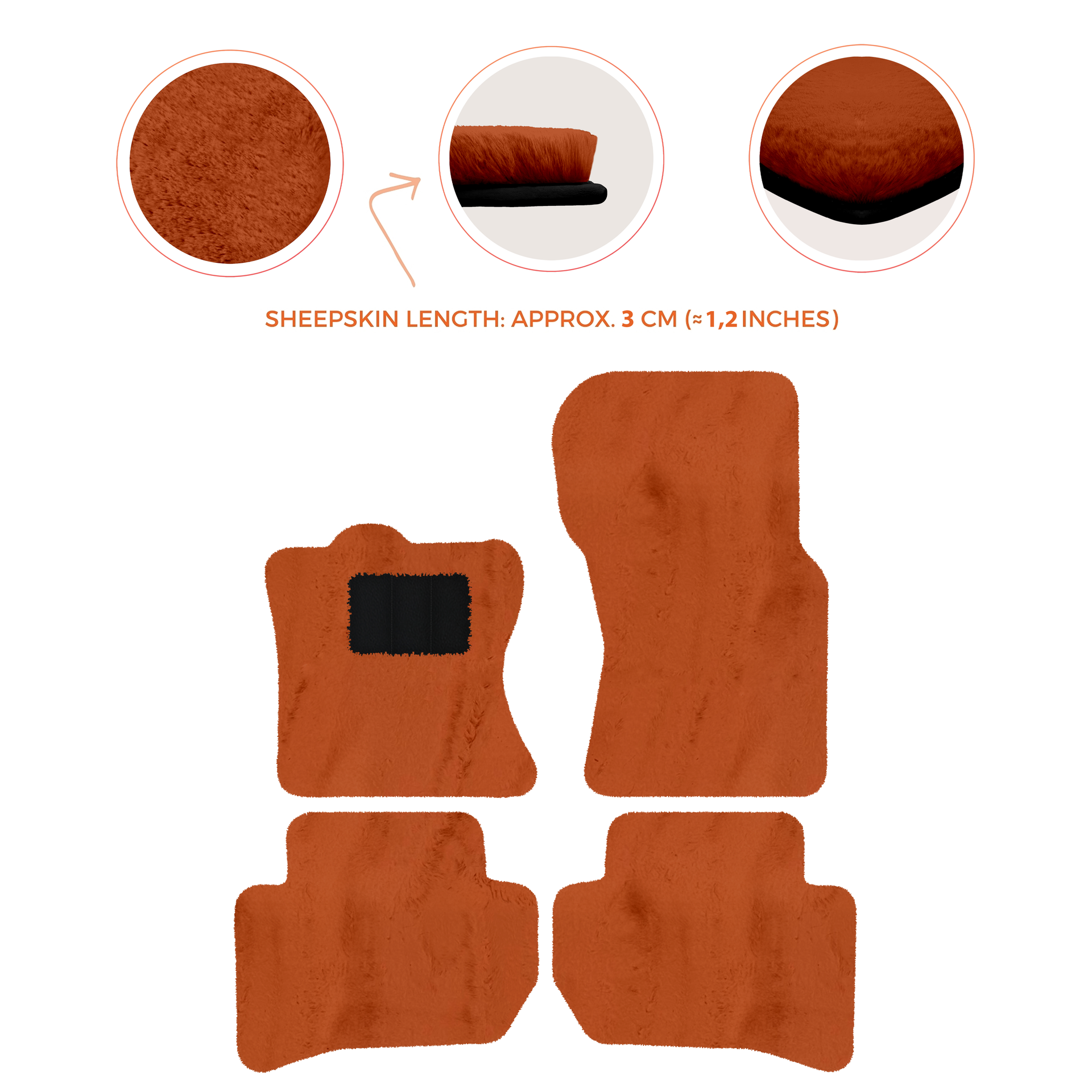 Premium Sheepskin Floor Mats for 2010-2013 Range Rover Sport