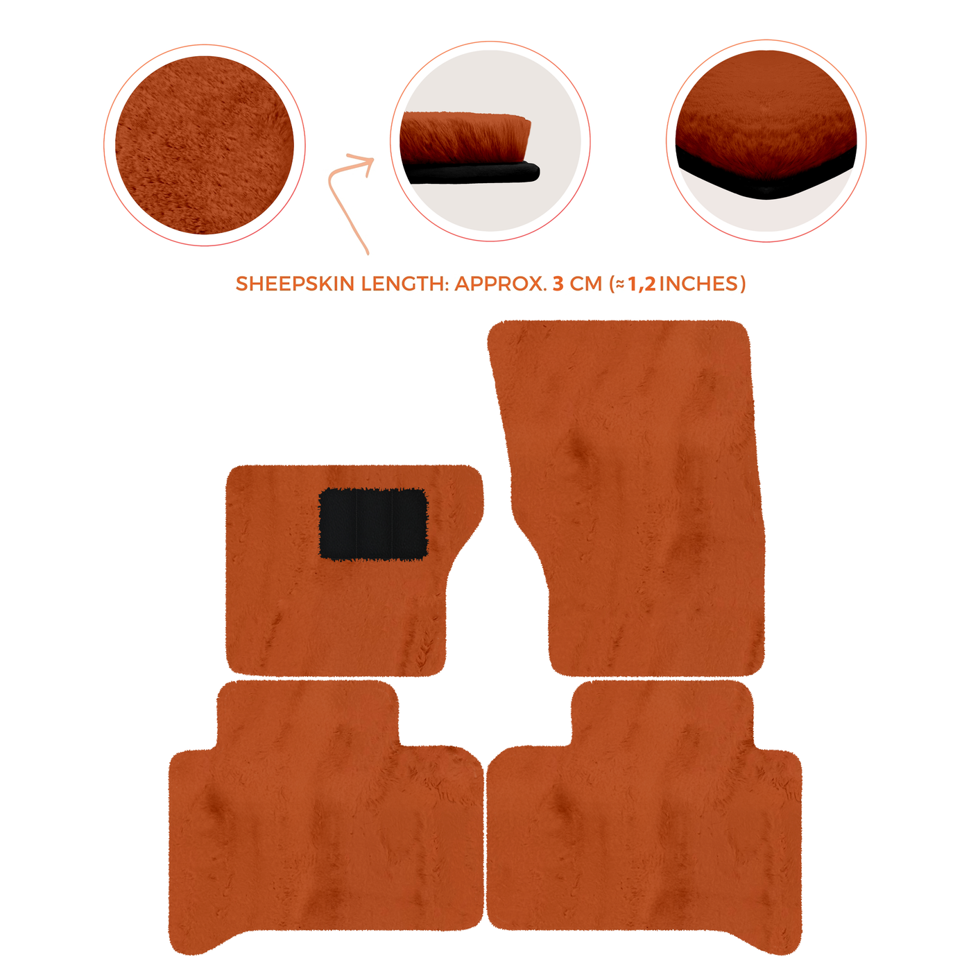 Luxurious Premium Sheepskin Floor Mats for Range Rover (2012-2022)
