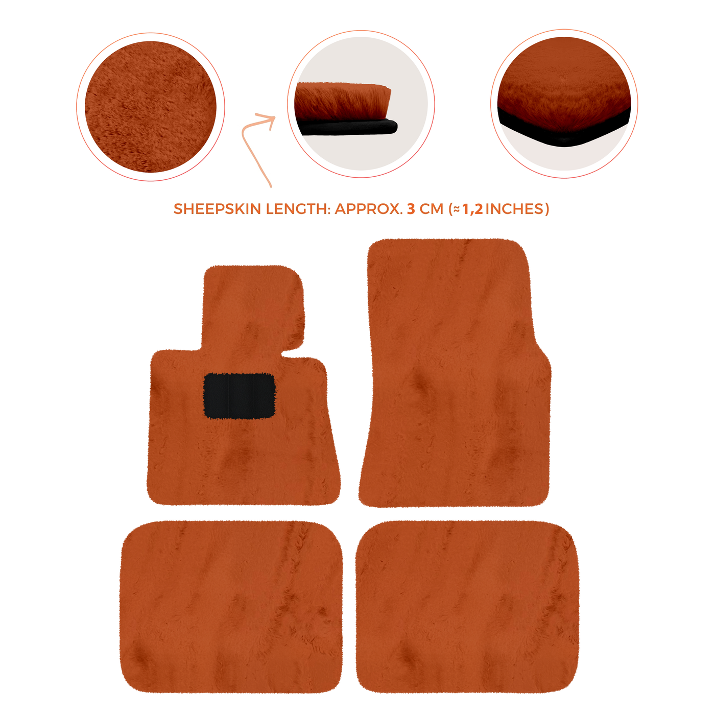 Luxury Sheepskin Floor Mats for Rolls-Royce Ghost Series I (2010-2014)