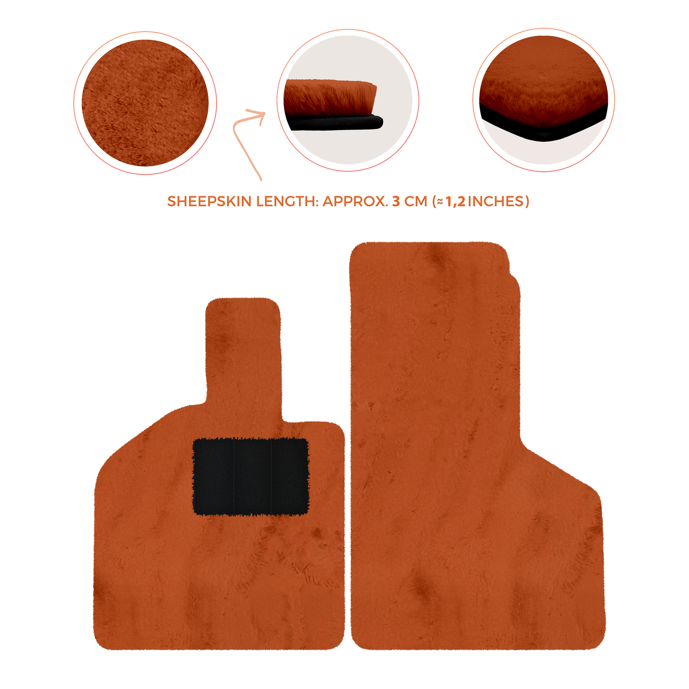 Luxury Sheepskin Floor Mats for Lamborghini Gallardo (2004-2014)