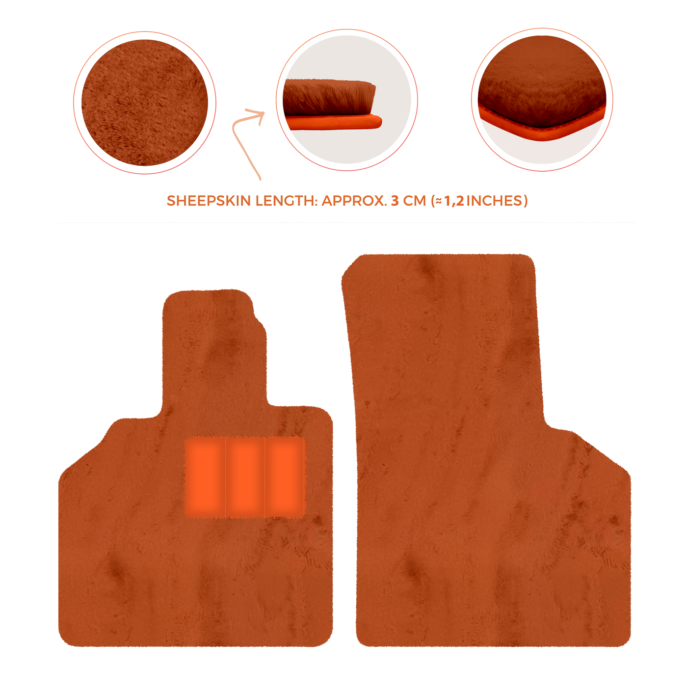 Premium Sheepskin Floor Mats for Lamborghini Aventador (2012-2022)