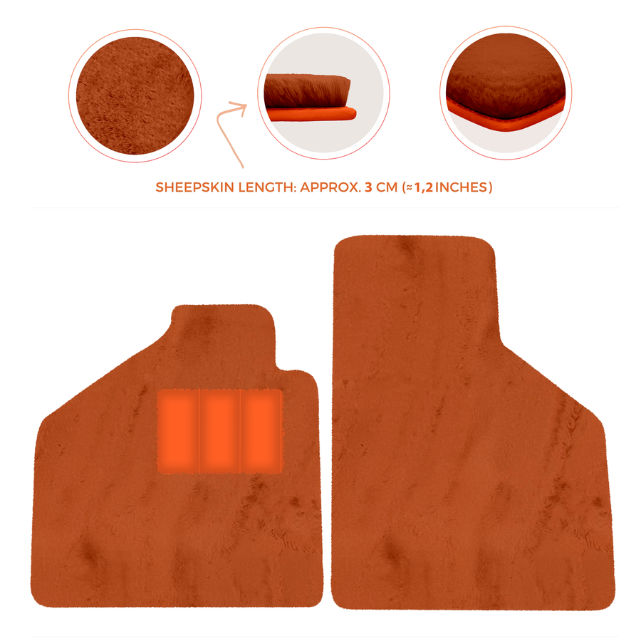 Premium Sheepskin Floor Mats for Lamborghini Aventador (2012-2022)