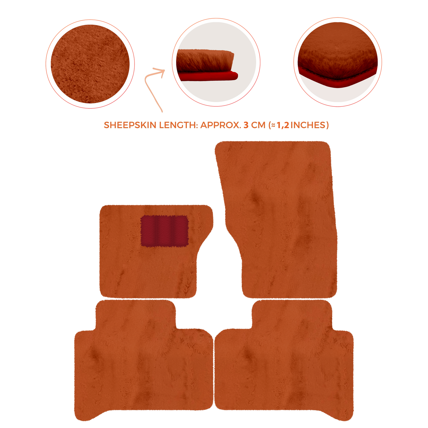 Luxurious Premium Sheepskin Floor Mats for Range Rover (2012-2022)