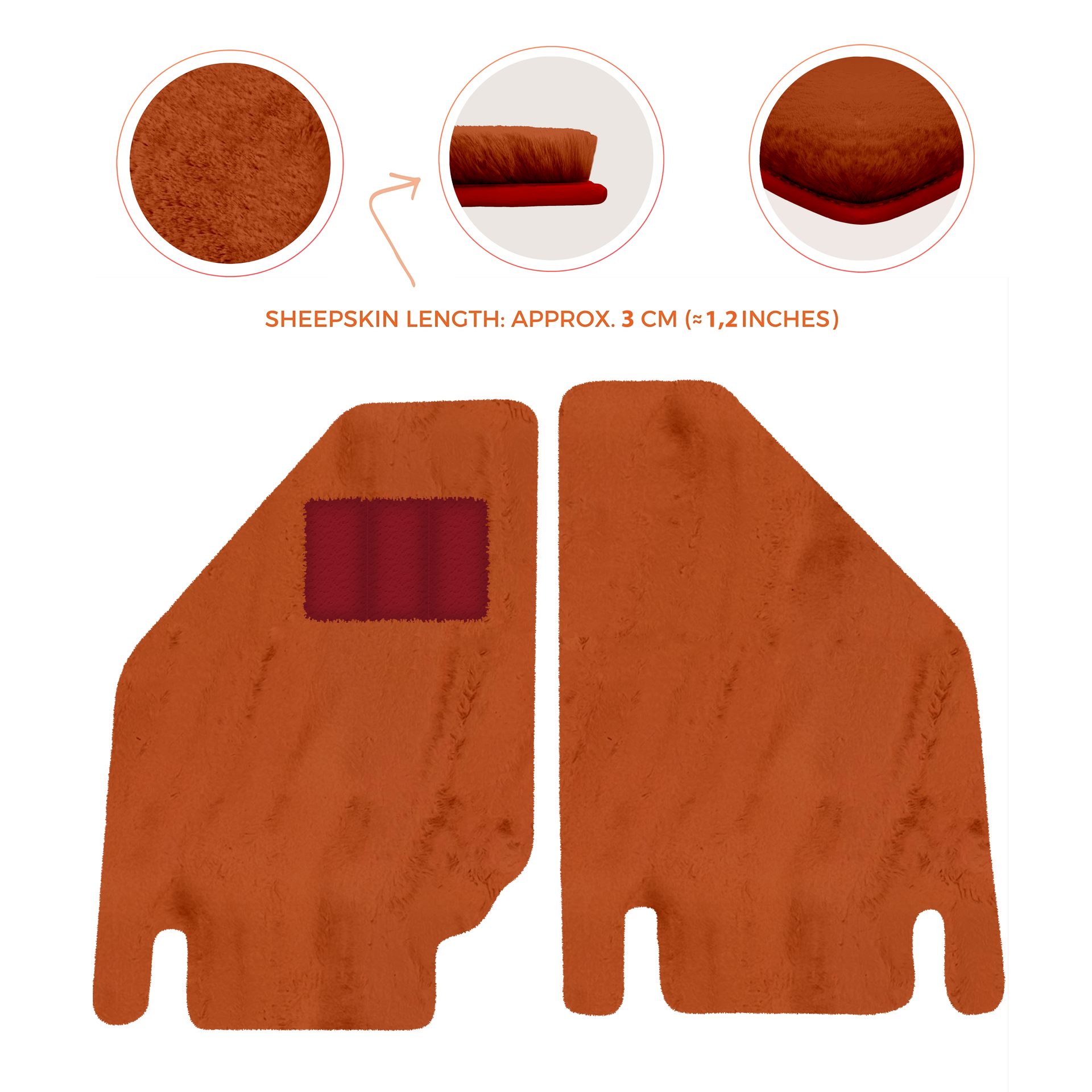 Premium Sheepskin Floor Mats for Ferrari Purosangue (2023-2024)