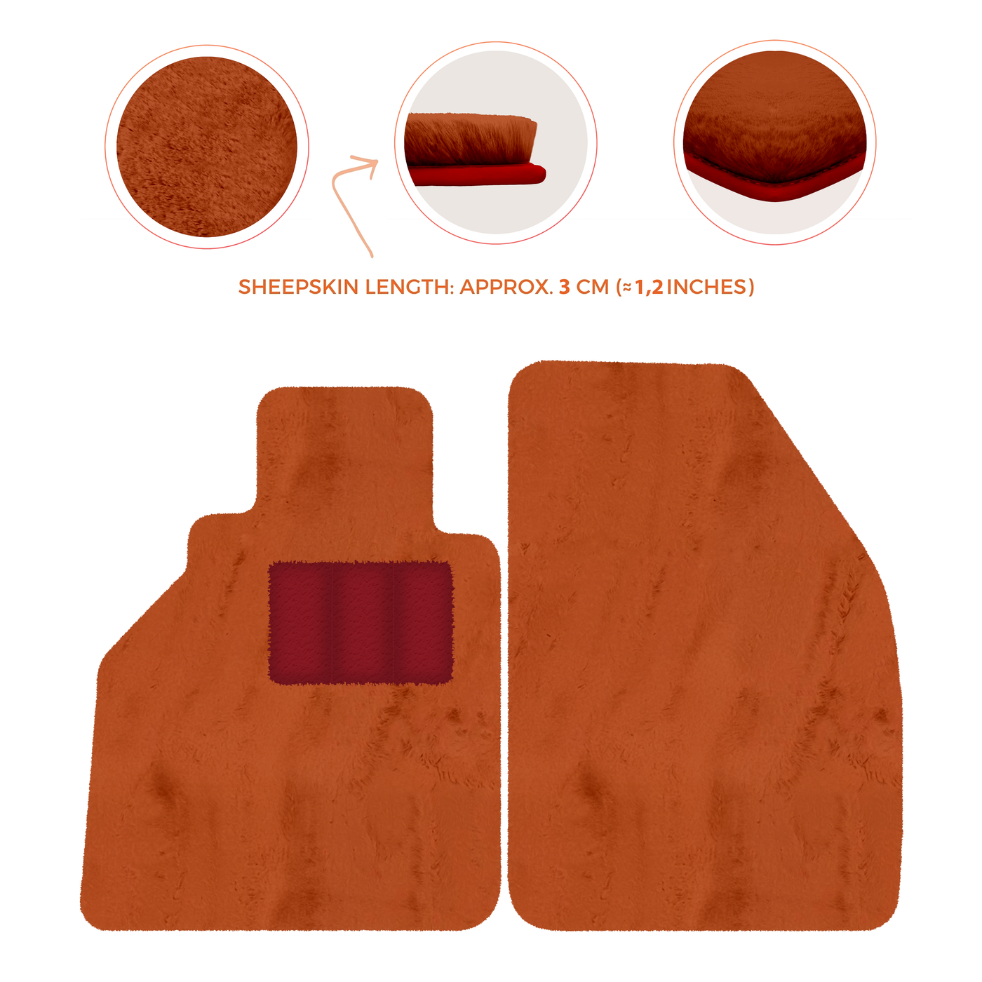 Premium Sheepskin Floor Mats for Porsche 986 Boxster (1996-2004)
