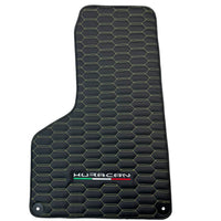 Floor Mats for Lamborghini Huracan Leather Yellow Stitching