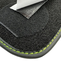 Black Floor Mats for Lamborghini Huracan Tecnica with Alcantara Leather - AutoWin