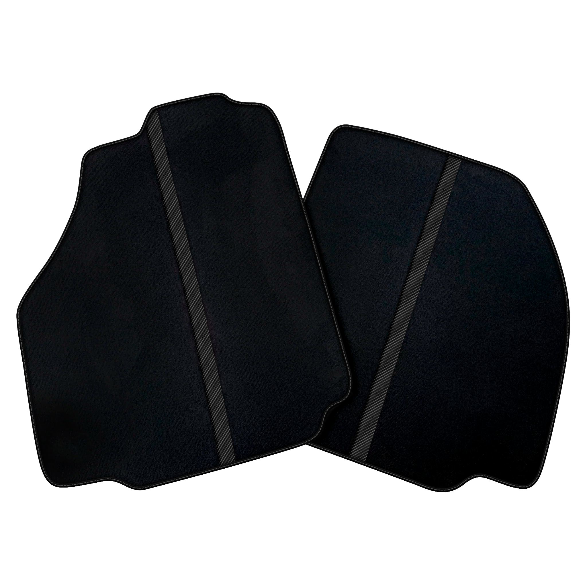 Black Car Floor Mats with Leather Line for Ferrari 488 GTB (2016-2022) | Various Colors